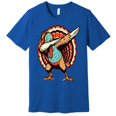 Dabbing Turkey Thanksgiving Day Pilgrim  Funny Dab Premium T-Shirt