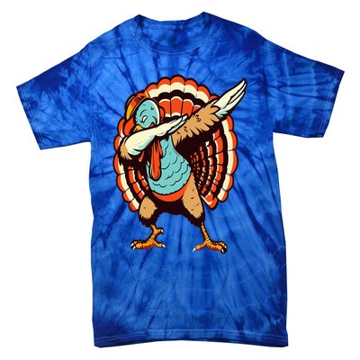 Dabbing Turkey Thanksgiving Day Pilgrim  Funny Dab Tie-Dye T-Shirt