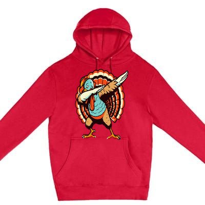 Dabbing Turkey Thanksgiving Day Pilgrim  Funny Dab Premium Pullover Hoodie