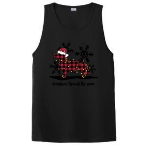 Dachshund Through The White Snow Retro Dachshund Lover Owner Cute Gift PosiCharge Competitor Tank