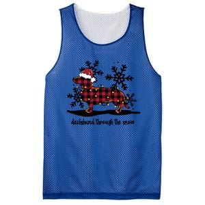 Dachshund Through The White Snow Retro Dachshund Lover Owner Cute Gift Mesh Reversible Basketball Jersey Tank