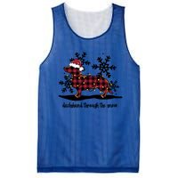 Dachshund Through The White Snow Retro Dachshund Lover Owner Cute Gift Mesh Reversible Basketball Jersey Tank