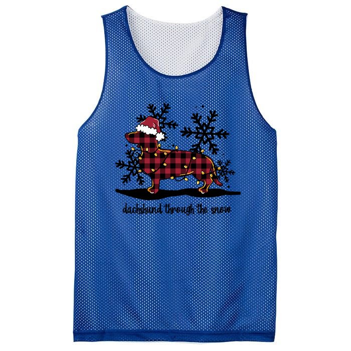 Dachshund Through The White Snow Retro Dachshund Lover Owner Cute Gift Mesh Reversible Basketball Jersey Tank