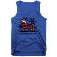 Dachshund Through The White Snow Retro Dachshund Lover Owner Cute Gift Tank Top