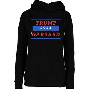 Donald Trump Tulsi Gabbard 2024 Conservative Us Flag Womens Funnel Neck Pullover Hood