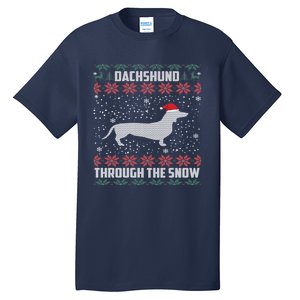 Dachshund Through The Snow Ugly Christmas Gift Tall T-Shirt