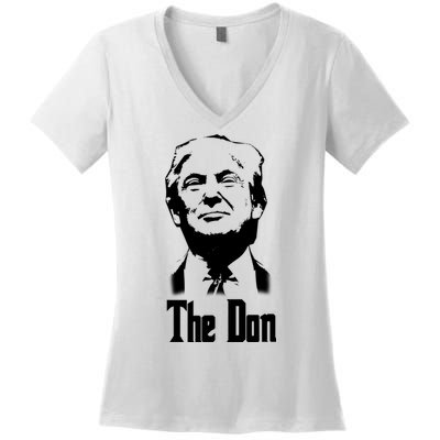 Donald Trump The Don Godfather Women's V-Neck T-Shirt