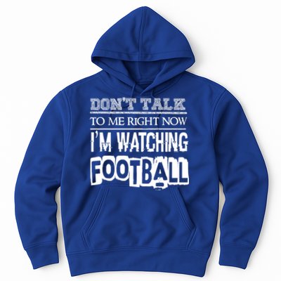 Don't Talk To Me Right Now I'm Watching Football Gift Funny Gift Hoodie