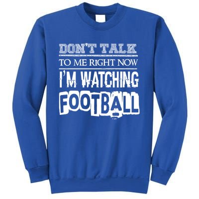 Don't Talk To Me Right Now I'm Watching Football Gift Funny Gift Sweatshirt