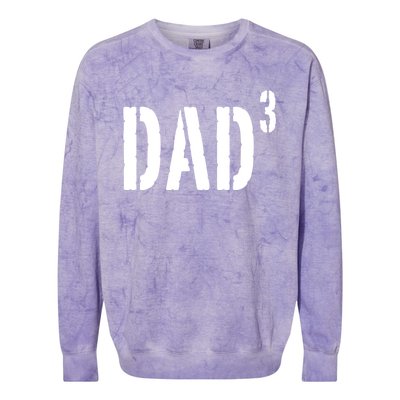 Dad To The Third Power Colorblast Crewneck Sweatshirt