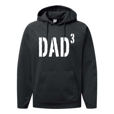 Dad To The Third Power Performance Fleece Hoodie