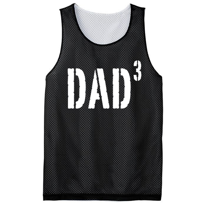 Dad To The Third Power Mesh Reversible Basketball Jersey Tank