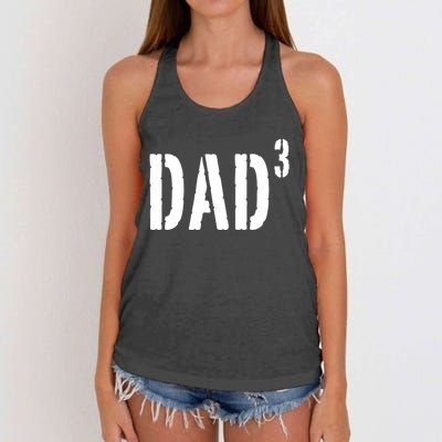 Dad To The Third Power Women's Knotted Racerback Tank