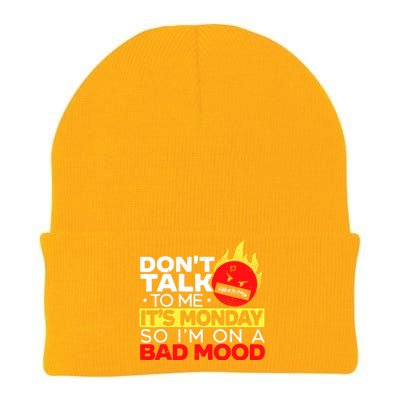 Dont Talk To Me Its Monday So Im On A Bad Mood Monday Knit Cap Winter Beanie