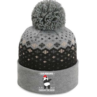 Dabbing Through The Snow Panda Bear Santa Claus Christmas Gift The Baniff Cuffed Pom Beanie