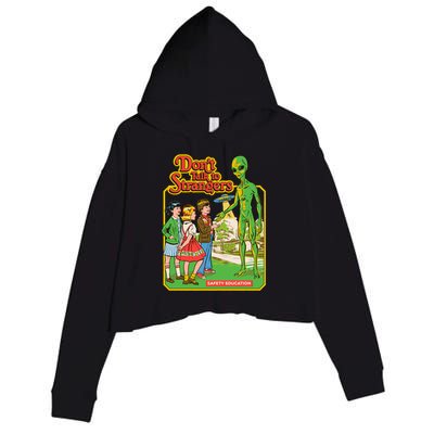 Don't Talk To Strangers Crop Fleece Hoodie