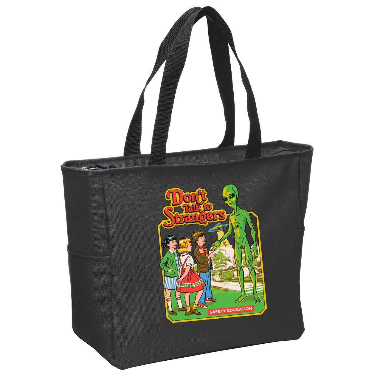 Don't Talk To Strangers Zip Tote Bag