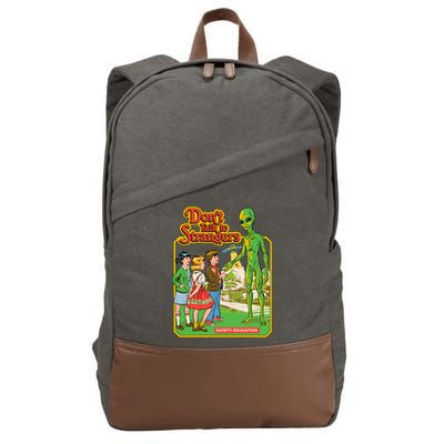 Don't Talk To Strangers Cotton Canvas Backpack
