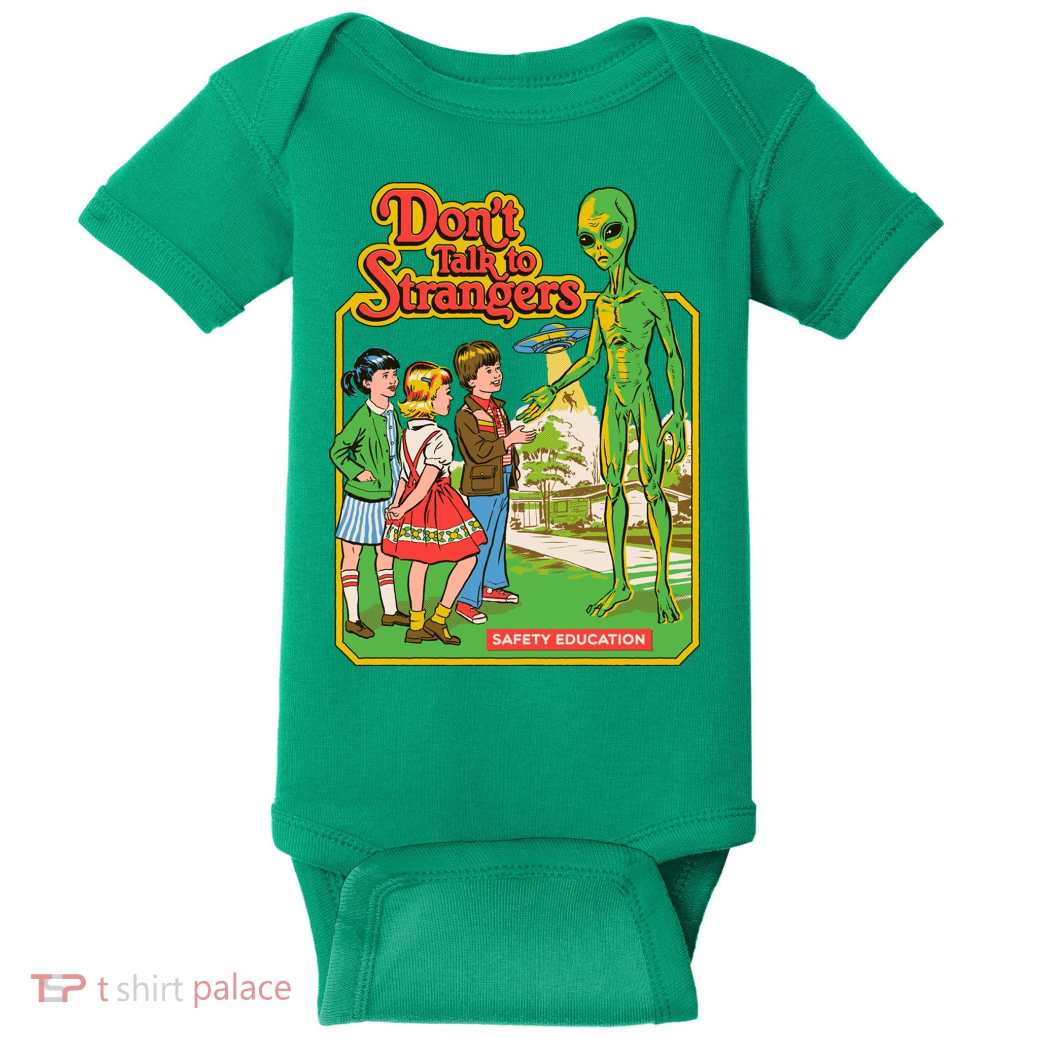 Don't Talk To Strangers Baby Bodysuit