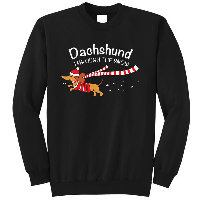 Dachshund Through The Snow Funny Dachshund Christmas Sweatshirt