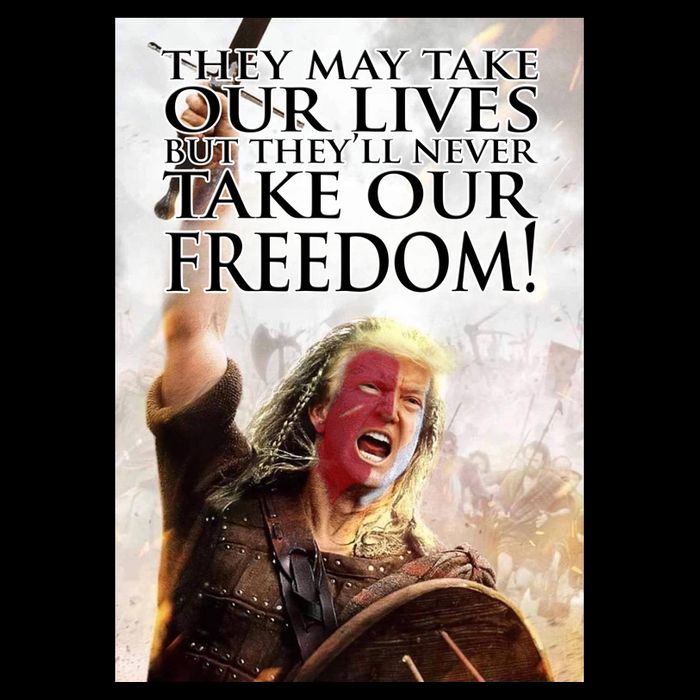 Donald Trump They May Take Our Lives But Theyll Never Take Our Freedom Cooling Performance Crew T-Shirt