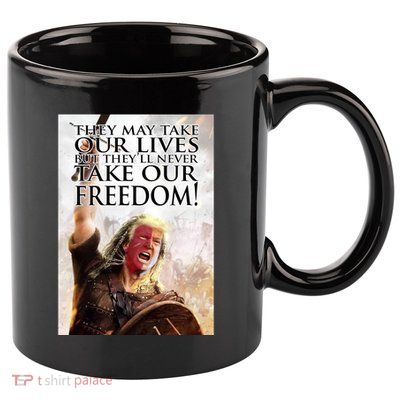 Donald Trump They May Take Our Lives But Theyll Never Take Our Freedom 11oz C Handle Ceramic Mug