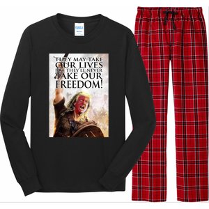 Donald Trump They May Take Our Lives But Theyll Never Take Our Freedom Long Sleeve Pajama Set