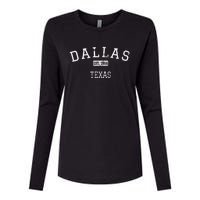 Dallas Texas TX Vintage Womens Cotton Relaxed Long Sleeve T-Shirt