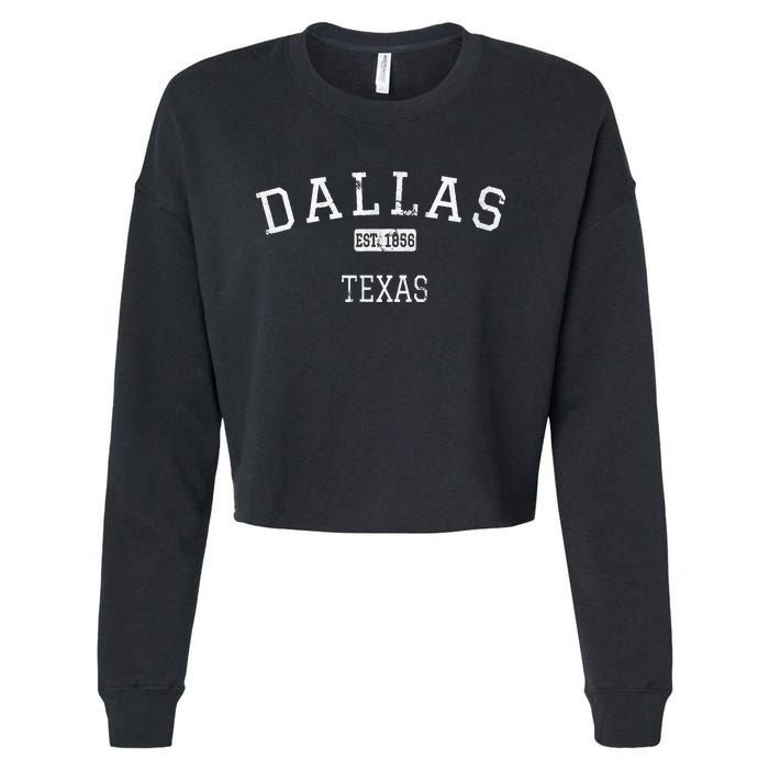 Dallas Texas TX Vintage Cropped Pullover Crew