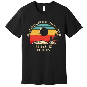 Dallas Tx Texas Total Solar Eclipse 2024 Premium T-Shirt