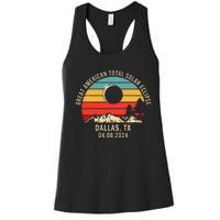 Dallas Tx Texas Total Solar Eclipse 2024 Women's Racerback Tank