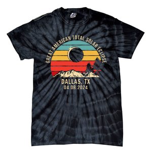 Dallas Tx Texas Total Solar Eclipse 2024 Tie-Dye T-Shirt