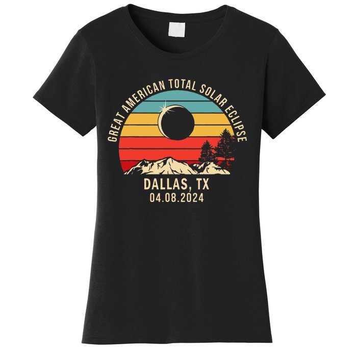 Dallas Tx Texas Total Solar Eclipse 2024 Women's T-Shirt