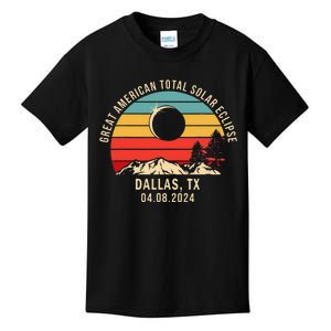 Dallas Tx Texas Total Solar Eclipse 2024 Kids T-Shirt