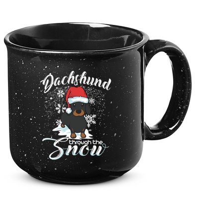Daschund Through The Snow Dog Lovers Festive Gift 15oz Campfire Ceramic Mug