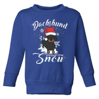 Daschund Through The Snow Dog Lovers Festive Gift Toddler Sweatshirt