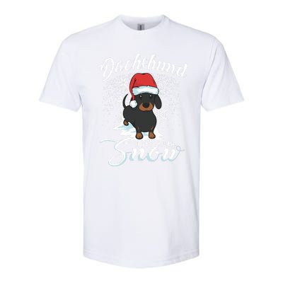 Daschund Through The Snow Dog Lovers Festive Gift Softstyle CVC T-Shirt