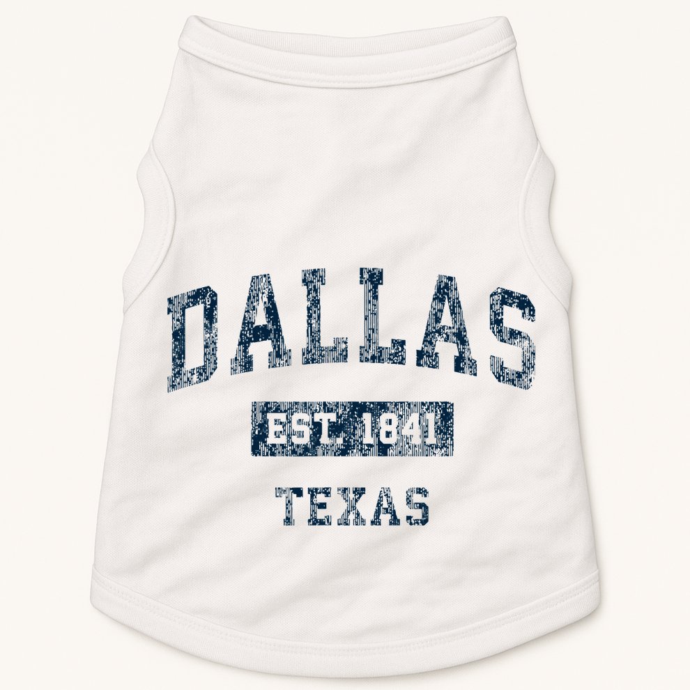 Dallas Texas Tx Vintage Sports Doggie Tank