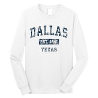 Dallas Texas Tx Vintage Sports Long Sleeve Shirt