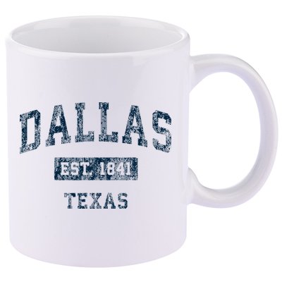 Dallas Texas Tx Vintage Sports 11oz C Handle Ceramic Mug