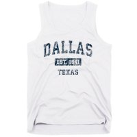 Dallas Texas Tx Vintage Sports Tank Top