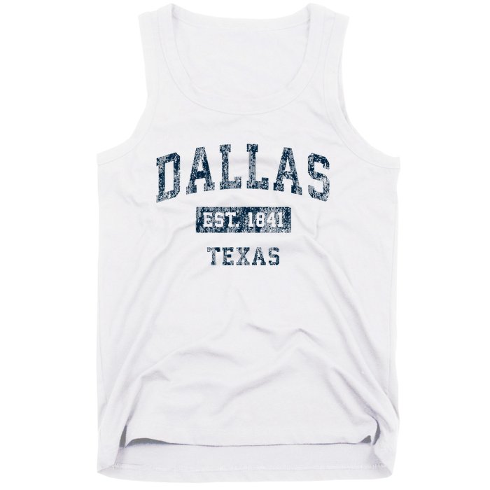 Dallas Texas Tx Vintage Sports Tank Top