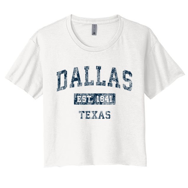 Dallas Texas Tx Vintage Sports Crop Top