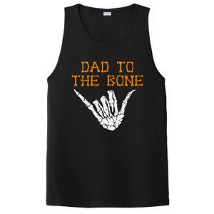 Dad To The Bone Spooky Skeleton Hand Funny Halloween PosiCharge Competitor Tank