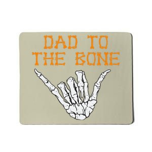 Dad To The Bone Spooky Skeleton Hand Funny Halloween Mousepad