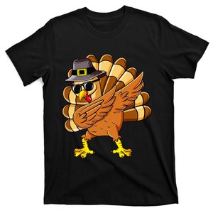 Dabbing Turkey Thanksgiving Day Pilgrim Funny Dab T-Shirt