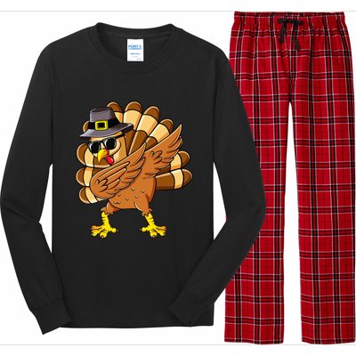 Dabbing Turkey Thanksgiving Day Pilgrim Funny Dab Long Sleeve Pajama Set