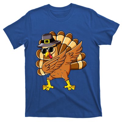 Dabbing Turkey Thanksgiving Day Pilgrim Funny Dab T-Shirt