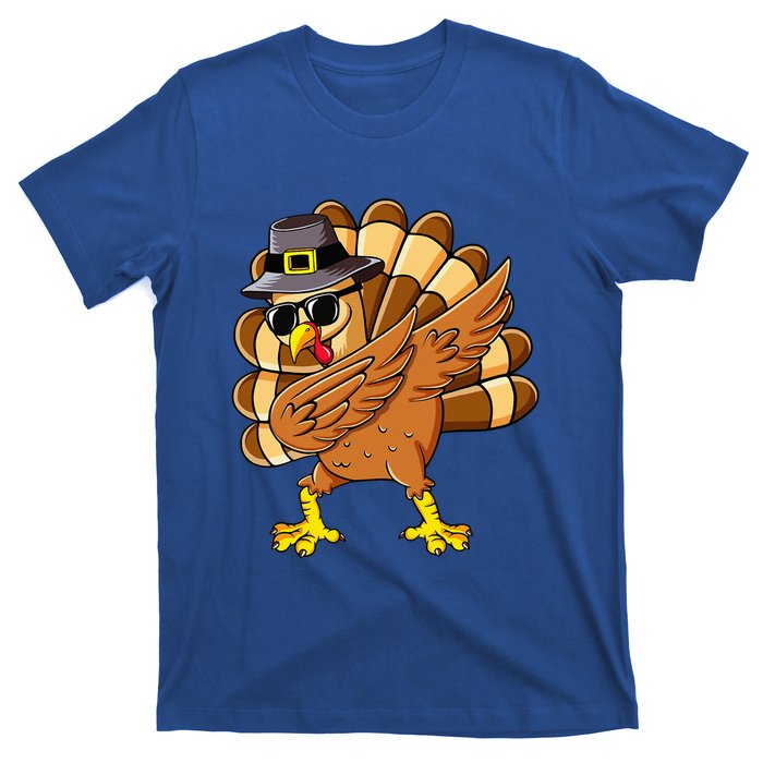 Dabbing Turkey Thanksgiving Day Pilgrim Funny Dab T-Shirt