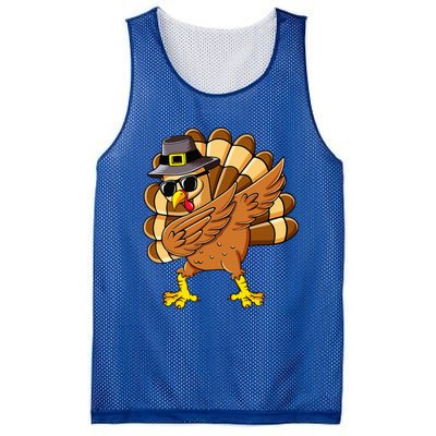 Dabbing Turkey Thanksgiving Day Pilgrim Funny Dab Mesh Reversible Basketball Jersey Tank